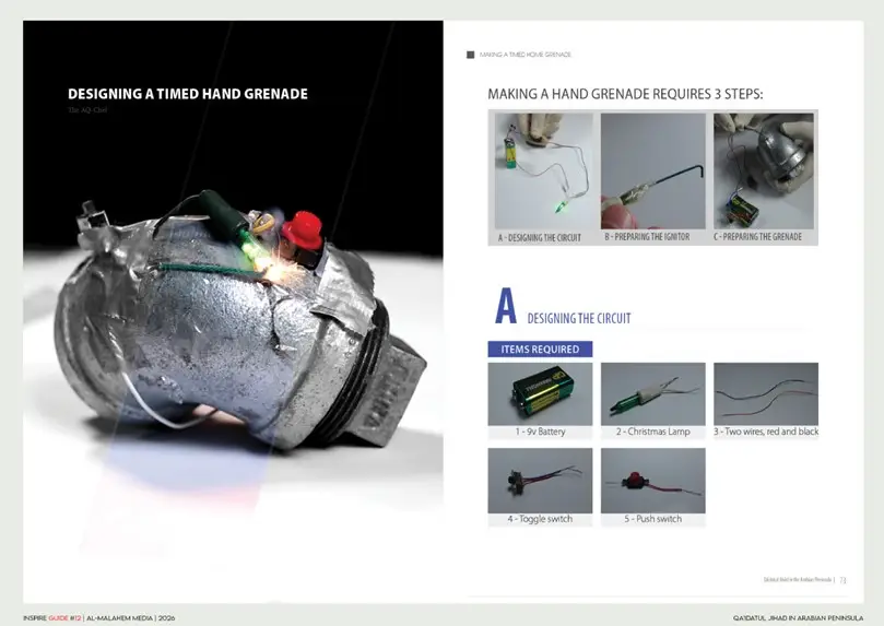 TGA0876 – AQAP Inspire Guide 12 Recycles IED Instructions Following Bondi Beach Attack in Sydney