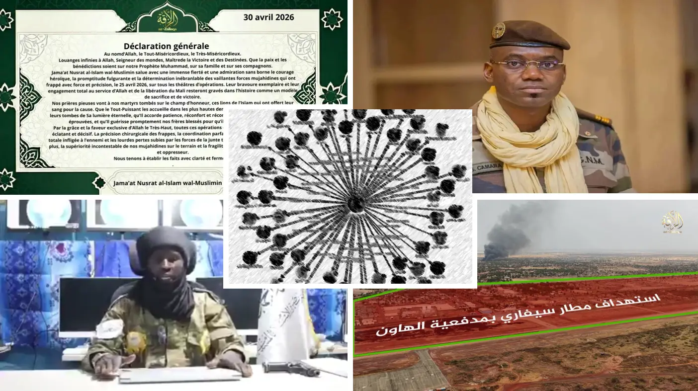 Hydra report May 2026 – JNIM–FLA Offensive Kill’s Defense Minister, Captures Northern Cities, Exposes Fragile Junta